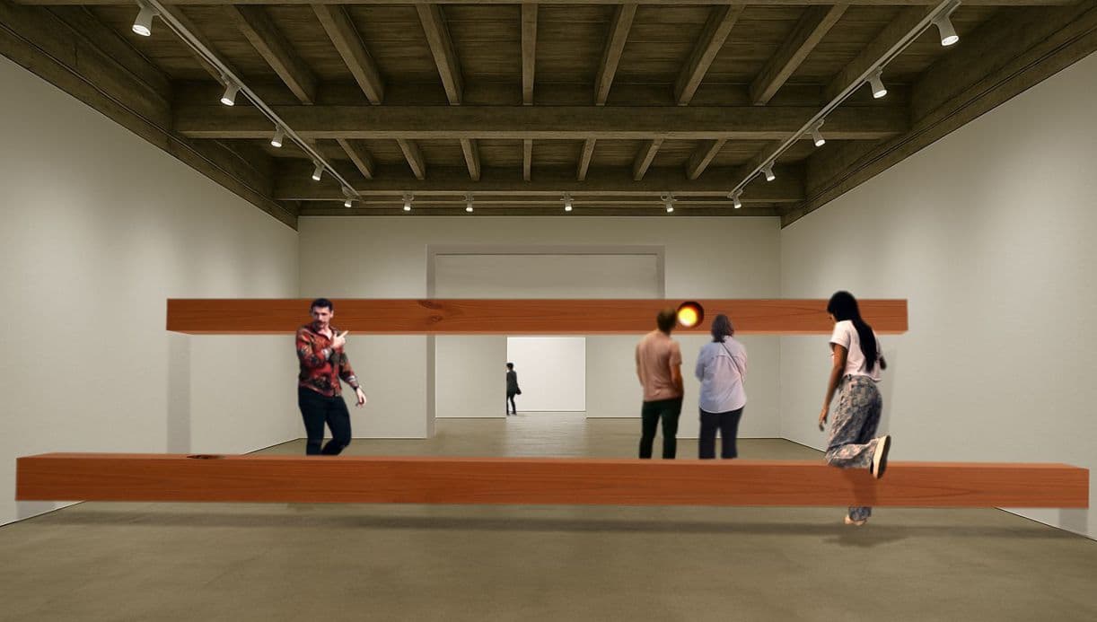 Between Houses - Sculpture by Guillermo Quintero Rojas (1993)